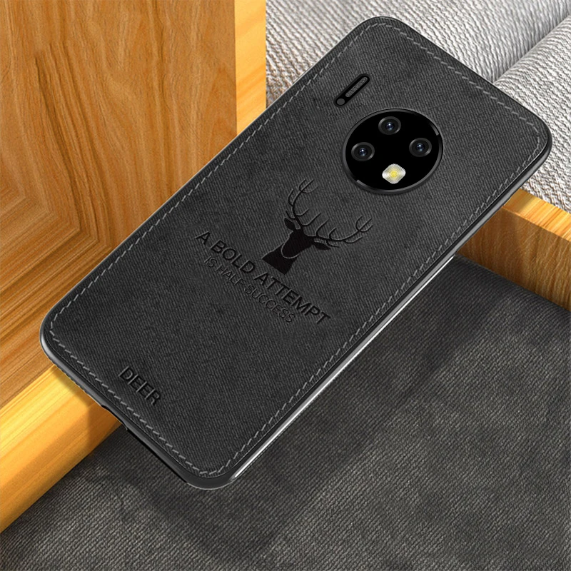 Чехол для Huawei Mate 30 Pro Классическая ткань мягкая силиконовая рамка задняя крышка
