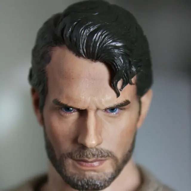 1/6 of the 12'' TBLeague  male body Henry Cavill Clark's head modeling model soldier doll's head carving 2