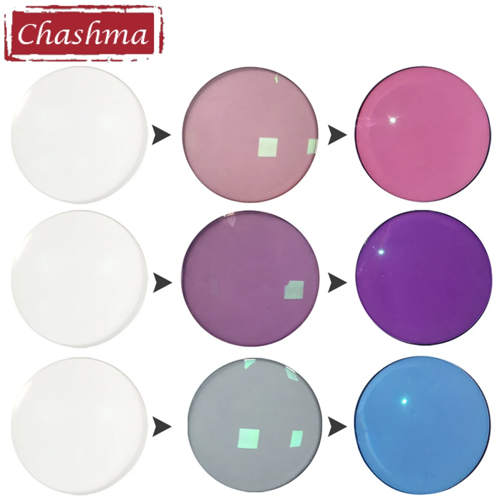 Prescrizione di Vetro Fotocromatiche Vetro Anti Riflettente Chameleon Rosa  Viola Blu UV400 Transizione Lenti Antiriflesso|transition lenses|1.56  indexanti reflective lenses - AliExpress