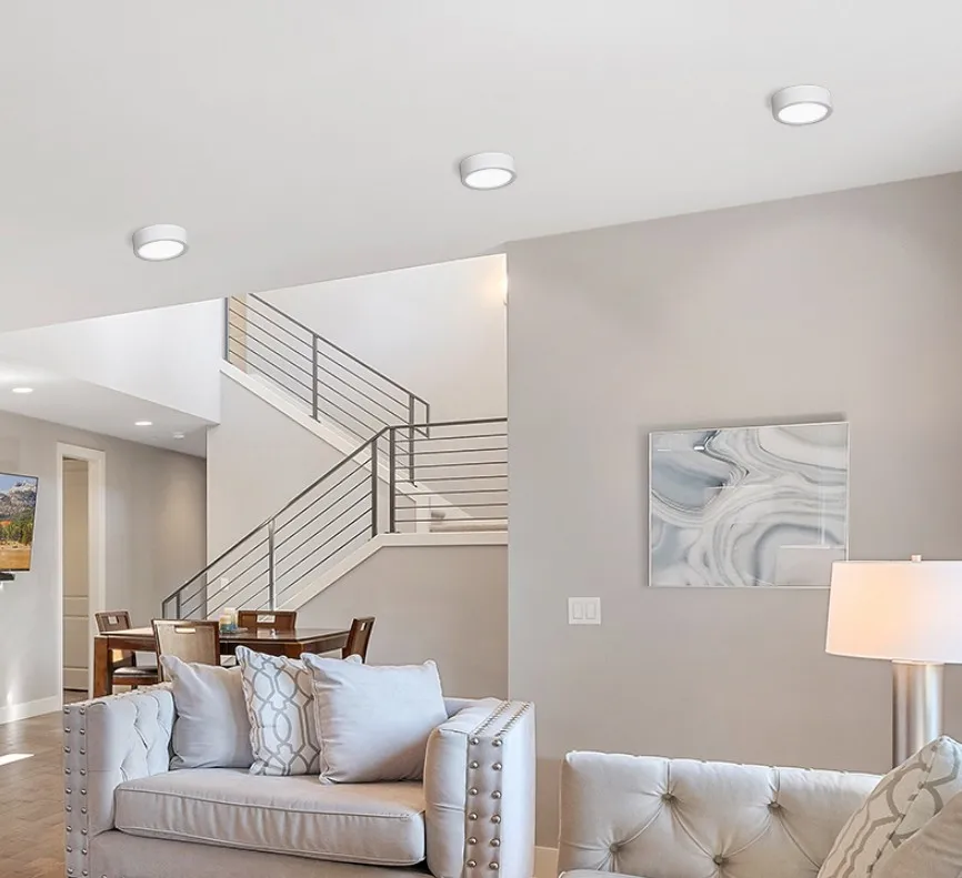 Description Picture 2 of item1pcs white LED SMD2835 Panel Light, 16W, 24W, 30w Surface Mounted LED Ceiling Lights AC85-265V Round Square LED Downlight