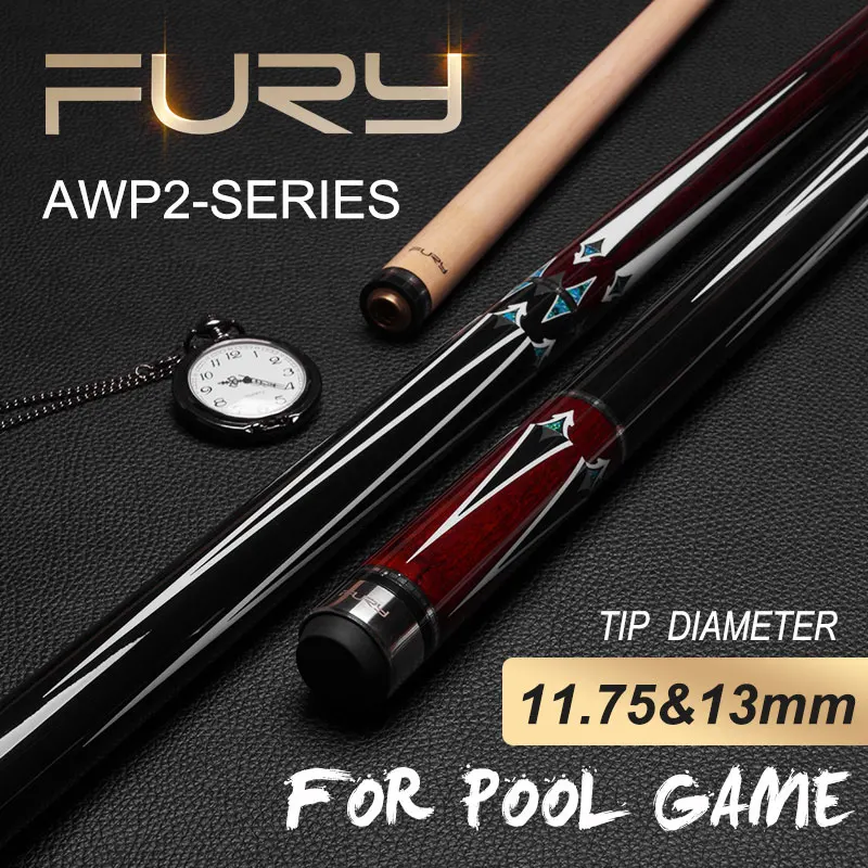 Кий для бильярда серии Fury AWP 11 75 мм/13 мм стержень из американского клена |