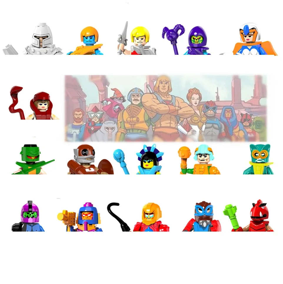 Строительные блоки MOTU Blue Merman ha-man фигурки героев подарок на Рождество игрушки для
