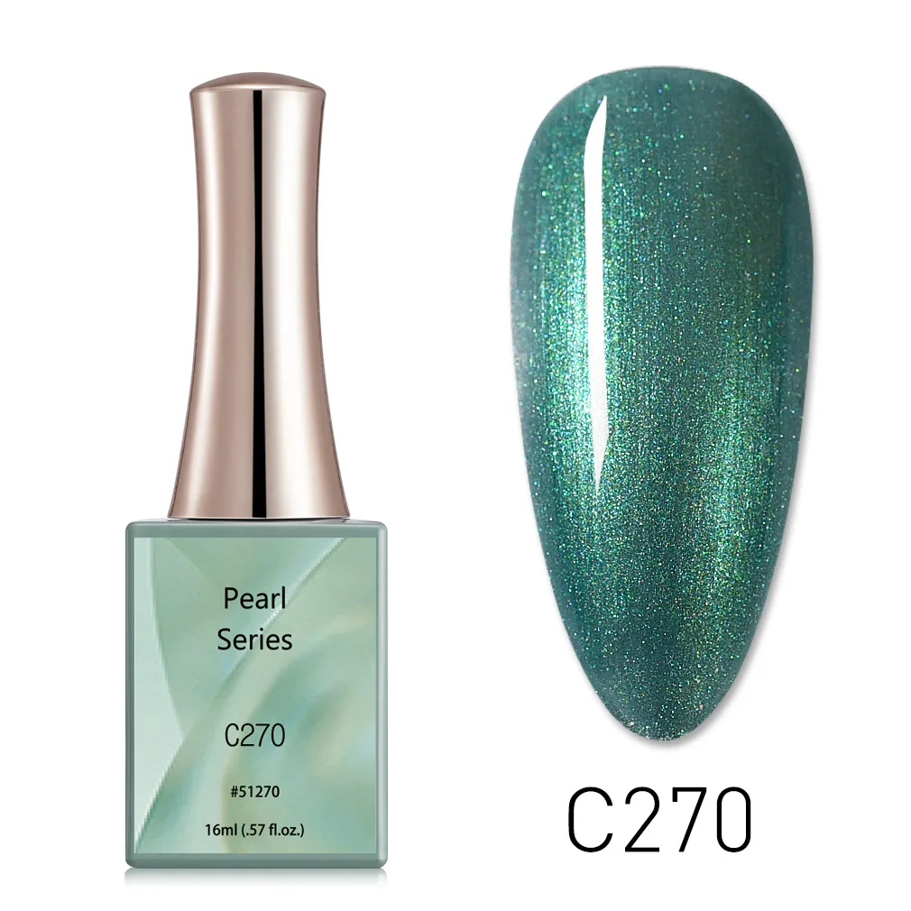 Canni New 16ml UV Nail Gel Polish Pearl Series C265-C270 Semi Permanent NailArt Manicure Soakoff Varnish Glitter Enamel Lacquer 4