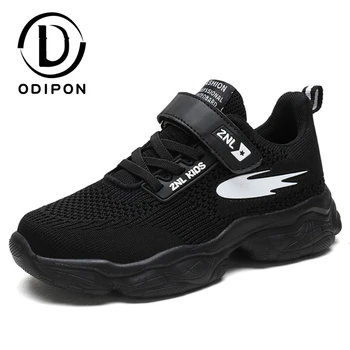 

Children Sneakers Velcro Mesh Casual Sport Shoes Boys Basket Shoes Breathable Non-slip Trend Style Kids School Running Shoes
