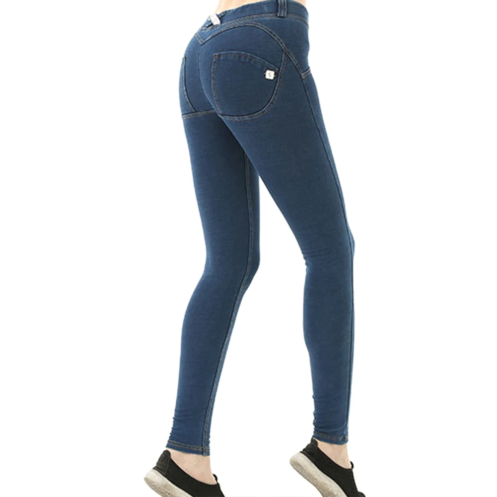 dark blue Женские обтягивающие леггинсы облегающие джинсы с низкой талией IK88 - Цвет: dark blue