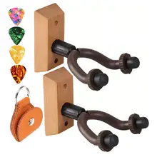 

Wood Creative Guitar Picks Hanger Set Musical Instrument Wall Hangers for Mandolins