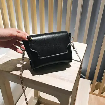 

Fashion Leather Flap Bags For Women Mini Shoulder Bag Solid Color Women Chain Cross Body Bag Coin Phone Bag Fashion Handbags #15