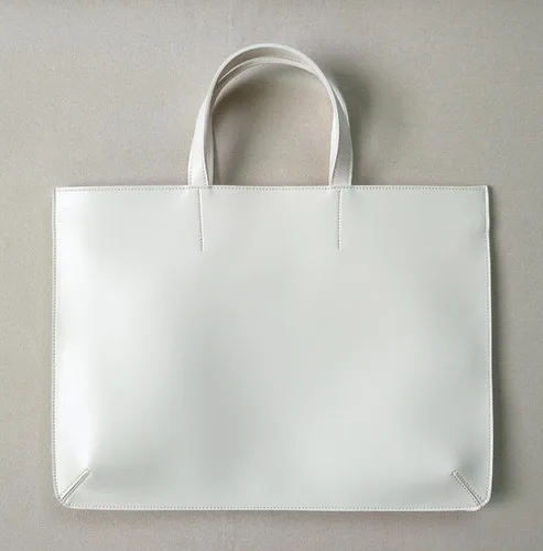 White 14inch Новинка, минималистичный портфель А4, деловая сумка, 13,3 дюймов, сумка для ноутбука, сумки для женщин, OL, деловая, офисная, кожаная сумка для мужчин - Цвет: White 14inch