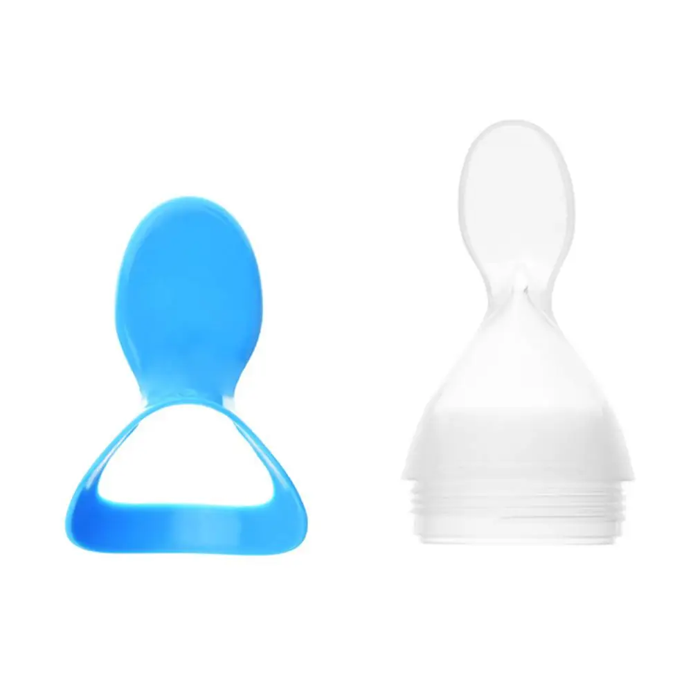 Food Grade Silicone Rice Paste Squeeze Bottle Baby Food Dispensing Spoon Toddler Baby Infant Feeder