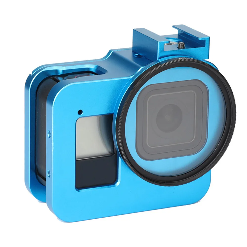 Корпус из алюминиевого сплава чехол для камеры GoPro 8 Black Action зарядка металлическая рамка защитный чехол с 52 мм УФ-объективом