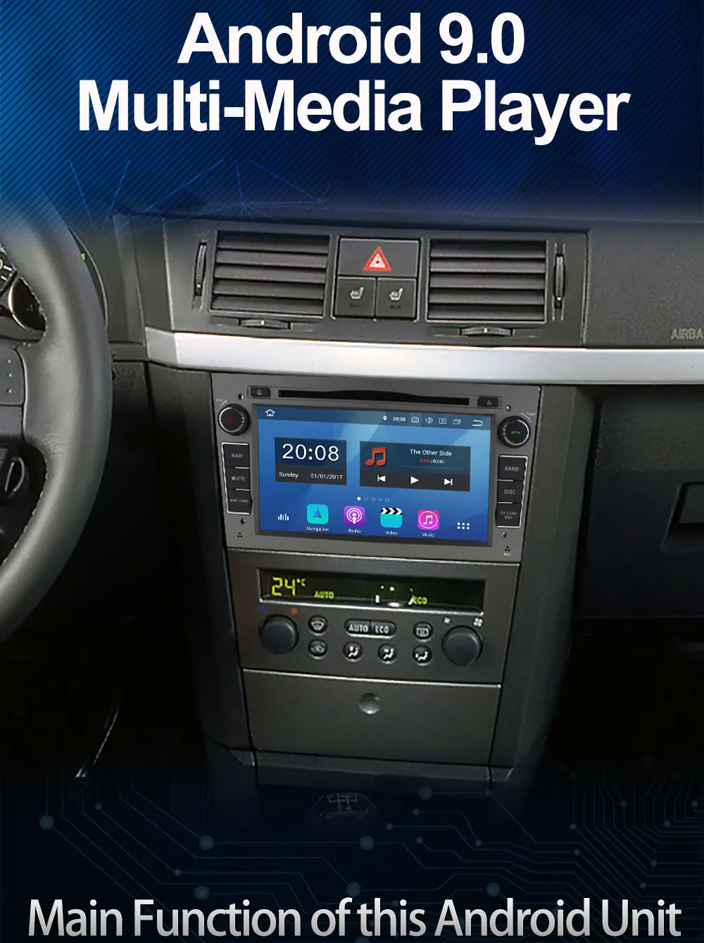 Cheap 4GB RAM Android 9.0 USBX5 Car DVD for Opel Antara Astra H G Combo Corsa Zafira B Vectra C D Meriva Vivaro Tigra Car Radio GPS 2