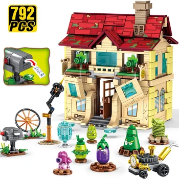 

Technic DIY Creative Architecture Building Block Plant Battle Castle Garden Bricks Educational Toys Halloween Gift For Children