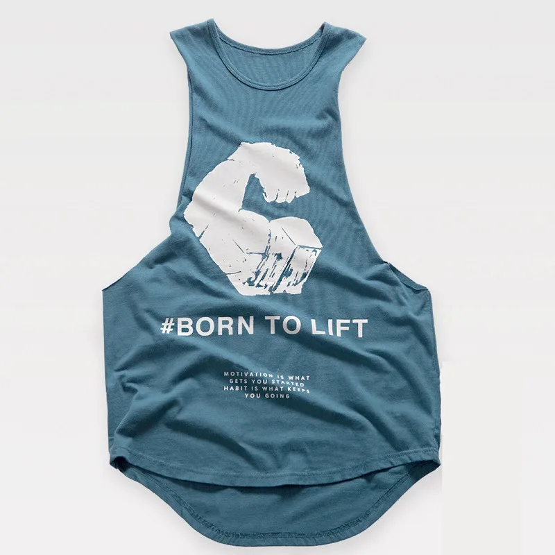 

Summer New Style Muscle Brother Fitness Vest Men's Sleeveless Training Running Sports Basketball Vest