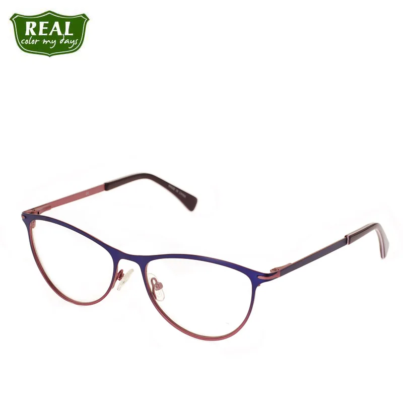 REAL Fashion Change Color Student Glass Frame Reading Metal Frame Optical Glasses Prescription Glasses Eyewear Brand Designer - Цвет оправы: C2