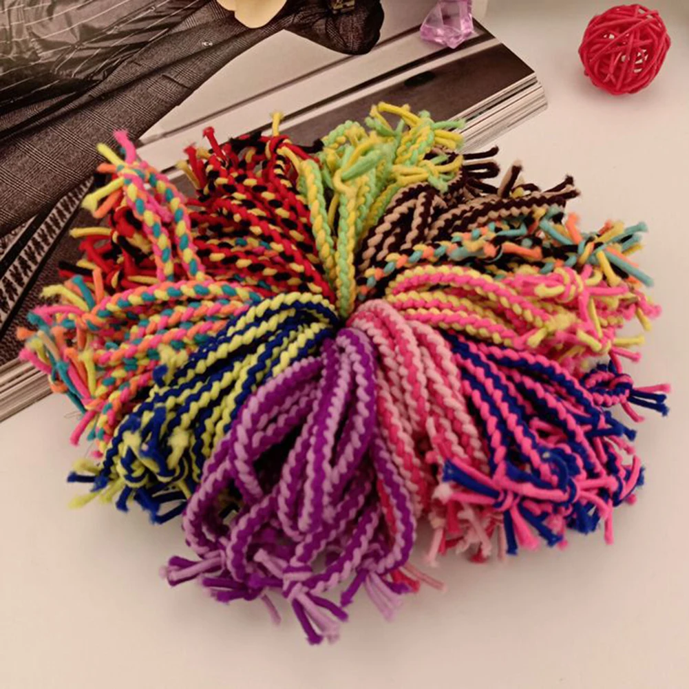 

5Pcs/Set Girls Colorful Basic Elastic Hair Bands Children Cute Ponytail Holder Rubber Band Headband Scrunchies Hair Accessories