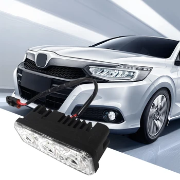 

2pcs Waterproof Car High Power Aluminum LED Daytime Running Lights With Lens DC 12V Super White 6000K DRL Fog Lamps Dropshipping