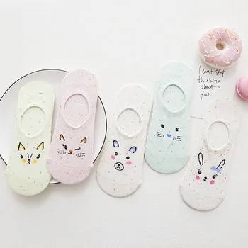 

Women Socks Cute Cartoon Breathable Soft Kawaii Short Ankle Socks Summer Mouse Cat Dog New Creative Pattern Street Trend Style