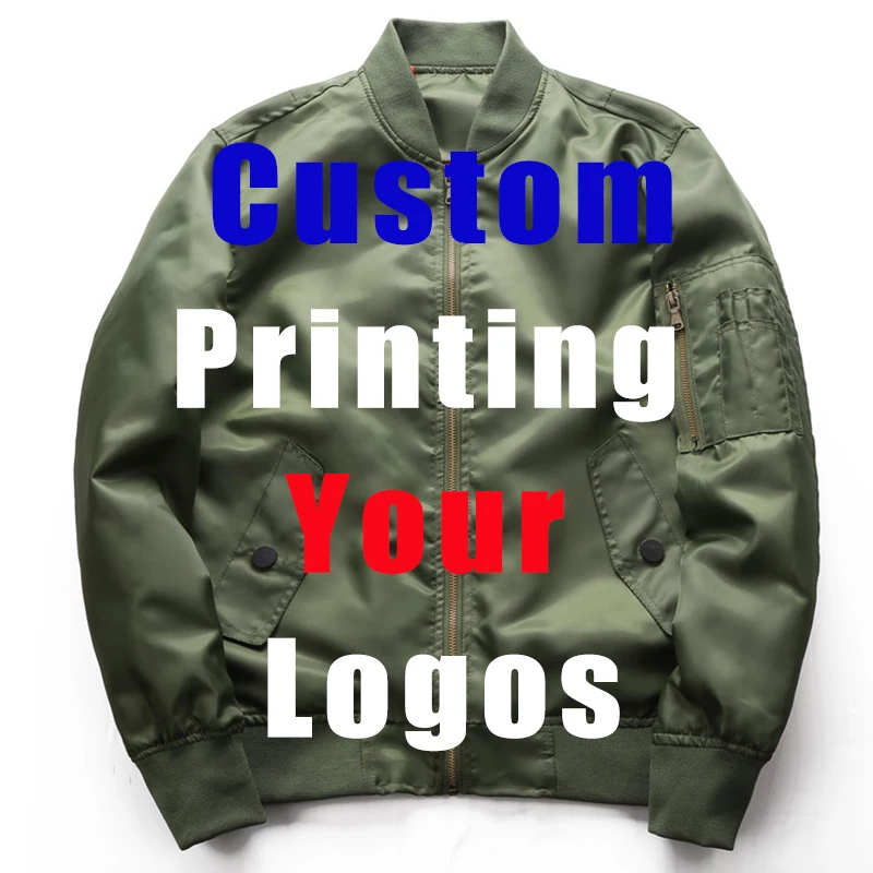 Military Jacket Outwear Men Custom Bomber Jacket Embroidery Print Logos Plus Size Pilot Baseball Army Coat Fall Flight Jackets
