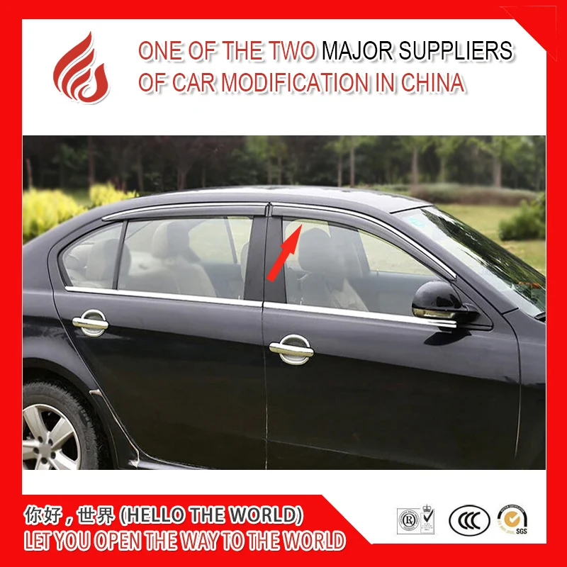 

4 Piece Injection molding trim vent shade rain sun wind deflector window visor for Scorpio 2013-2018