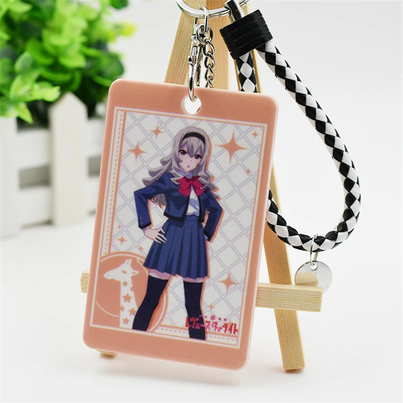B Японский мультфильм Revue Starlight печатная обложка для автобусной карты Аниме Косплей Опора Брелок ID Чехол Держатель Коллекционные сувениры 1 шт - Цвет: B