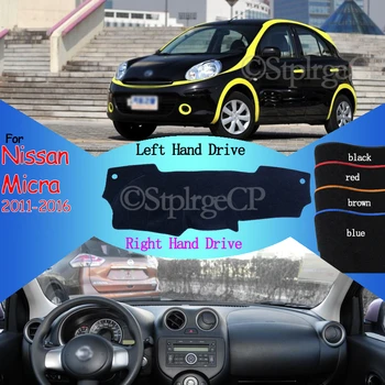 

Carpet Dashboard Cover Pad Protective Pad Dashmat Avoid Light Pad for Nissan Micra March K13 2011 2012 2013 2014 2015 2016