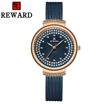 

REWARD Horloges Vrouwen Watch Women High-End DiamondSet Quartz Alloy 3bar Stainless Steel Fashion&Casual Hot Diamond Reloj Mujer
