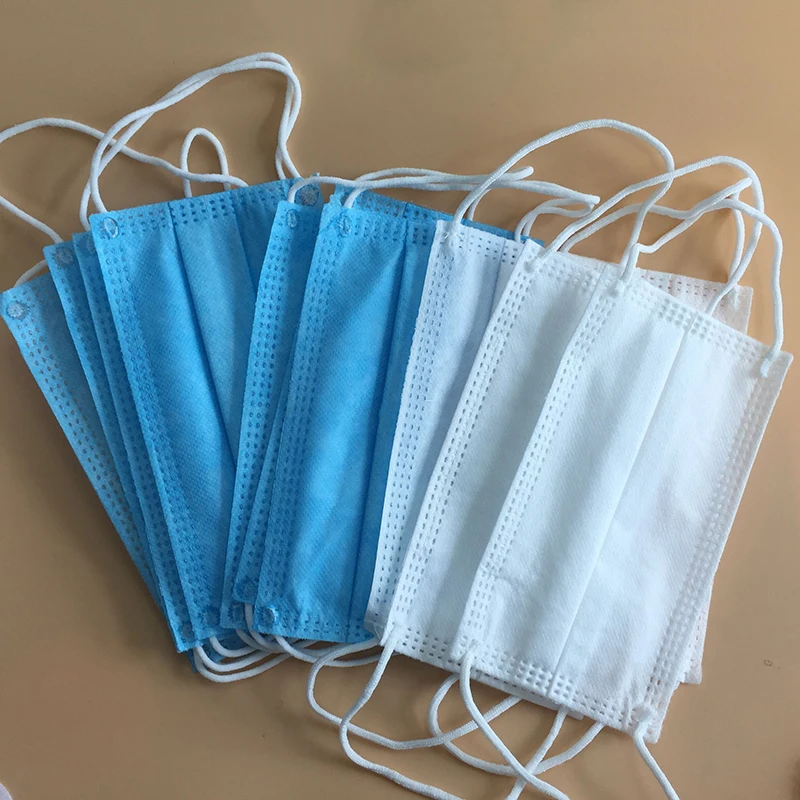 

3 Ply Breathable Face Masks Disposable With Elastic Ear Loop Mouth Mask Windproof Blocking Dust Air Pollution Protection