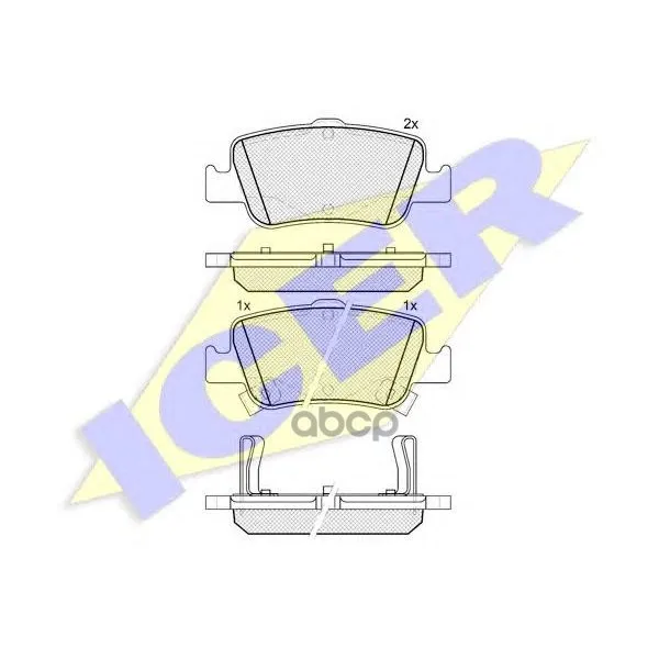 181870_колодки Дисковые Задние! Toyota Auris/Corolla 1.4d-4d/1.4vvti/1.6vvti/2.0d-4d 07 Icer 181870 Icer арт. 181870
