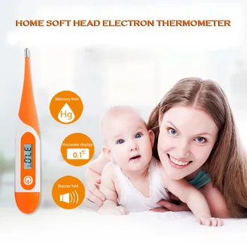 

Soft Head Electronic LCD Thermometer Digital Baby Adult Medical Thermometer Body Fever Temperature Measuring Tools #Y5