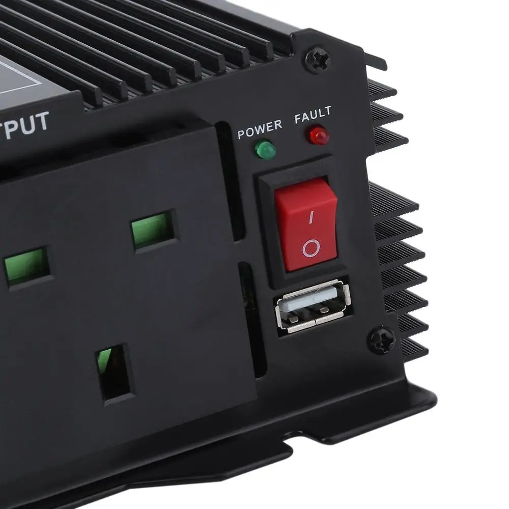 

Home Transformer Pure Sine Wave Inverter DC 12V To AC 220V-240V Inverter Mains Power Converter Car Power Voltage Converter