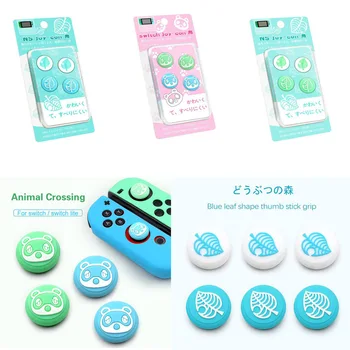 

Animal Crossing Puppy Isabelle Bear Leaf Thumb Stick Grip Cap Joystick Cover For Nintendo Switch NS Lite Joy-con Controller Case