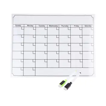 

Refrigerator Calendars Stickers Magnetic Schedule Calendar Label Creative Writing Refrigerator Calendars Stickers with Two Pens