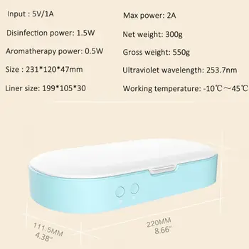 

5V Portable Double UV Sterilizer Box Jewelry Phone Cleaner Personal Care Tool