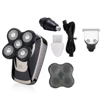 1 комплект для сухой и влажной уборки, зарядка через usb многофункциональная электробритва Для мужчин бритва 5-ползун ножа Водонепроницаемый Перезаряжаемые борода Ножи