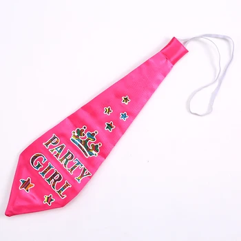 

10pcs of party girl long tie with multi color printing Women Girl Cute Neckties Wedding Party bachelorette party for wedding