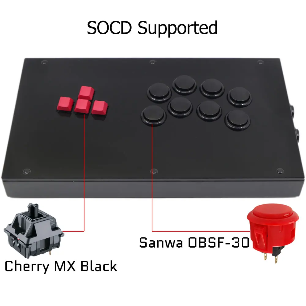 RACJ800K Keyboard Buttons Arcade Joystick Fight Stick For PS4/PS3/PC