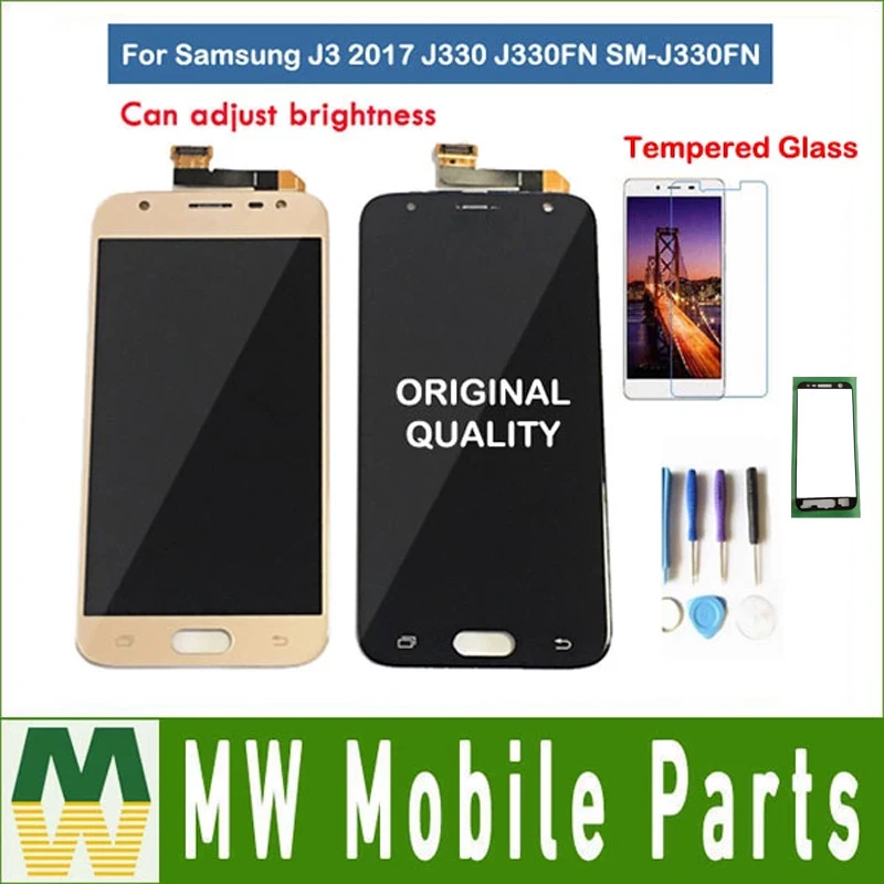 Miglior Originale Per Samsung Galaxy J3 2017 J330 J330FN SM J330FN Display LCD Con Sensore di Tocco di Vetro Digitizer Assembly con kit