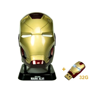 

Marvel Bluetooth Speaker Iron Man Mark46 Helmet Wireless Speaker LED Music Audio Computer Column