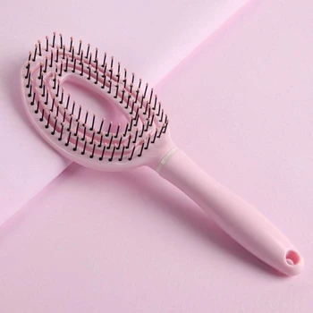 

Massage comb, for hair drying, pink