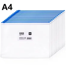 3 шт прозрачный толстый ПП мешок для документов на молнии сумка для ежедневных предметов первой необходимости канцелярская бумажная сумка для хранения офисный дом Deli 5526