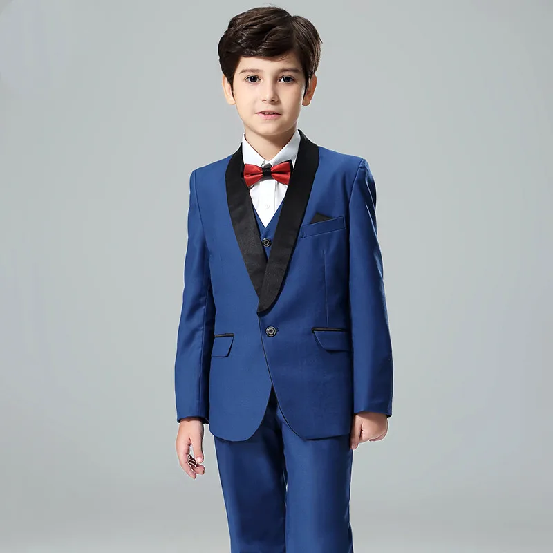 Nimble/синий костюм для детей костюм для мальчика, enfant костюм официанта; костюм для свадебных торжеств для детей, костюм для свадьбы, Блейзер, Костюмы на свадьбу для мальчика со смокингом для мальчиков 3 шт./компл
