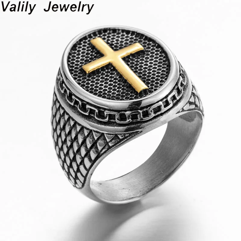 Вольфрамовое титановое кольцо Valily из нержавеющей стали мужское христианский