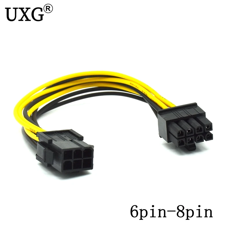 X8 15pin SATA Power to 6pin PCIe PCI-e PCI Express Adapter Cable for Video Card