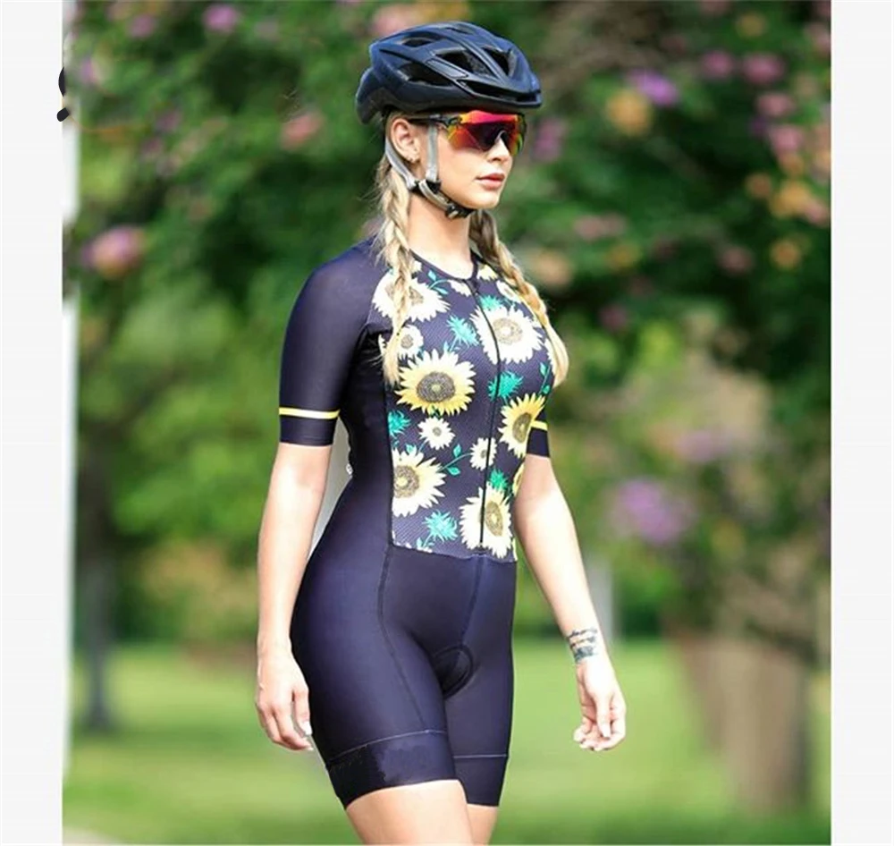 

2021 new team women's tri triathlon suit cycling jerseys tight fitting running sports body jumpsuits custom cycling jerseys