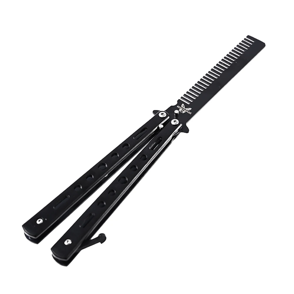 Entraîneur De Papillon D'entraînement Complet En Acier Inoxydable Terne Balisong Trainer Peigne D'entraînement Papillon Non Affûté Pour CS GO Training Outil Multifonctionnel
