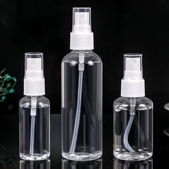 

1Pcs Transparent Empty Spray Bottles Multi Sizes Plastic Mini Refillable Container Empty Cosmetic Containers