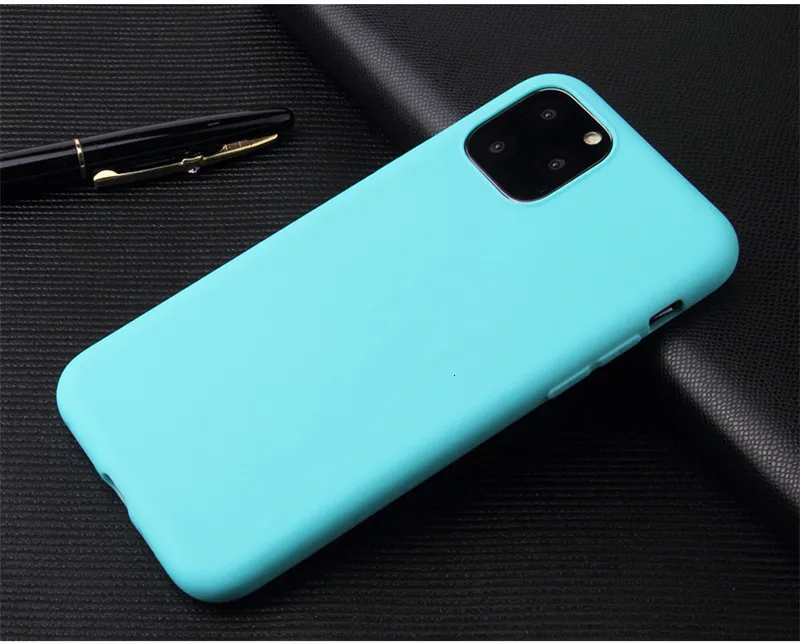 1000Pcs Phone Case For Apple iPhone 11 Pro Max XS XR X 8 7 6 6S Plus SE 5 5S Kawaii Cute Candy Solid Color Shockproof Back Cover
