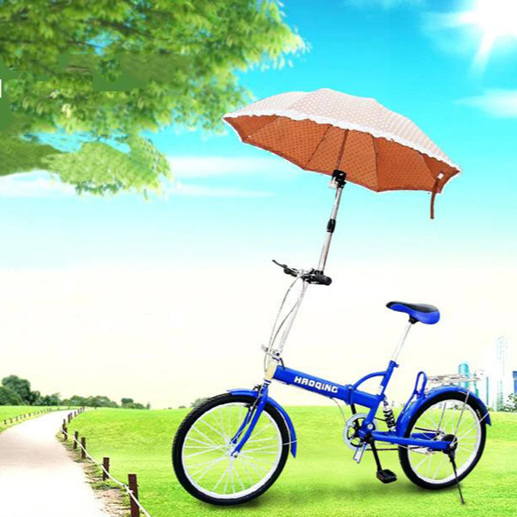 Bike Umbrella Holder Baby Pram Wheelchair Support Stand Folding Parasol Sunshade Mount Extend Bracket