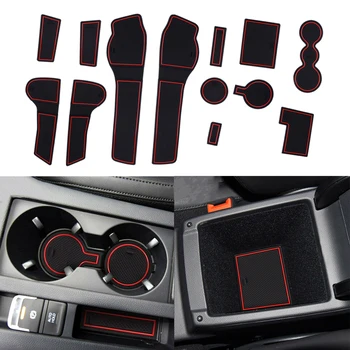 

13pcs PVC Gate Slot Door Groove Non-slip Cup Holder Mat Pad Fit For VW Passat B8 2015 2016 2017 2018 2019