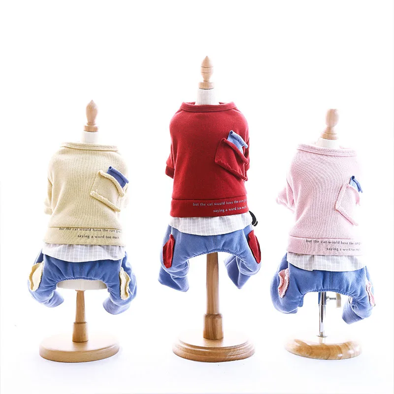 

Winter Warm Multi Colors Pet Dog jumpsuit Puppy Chihuahua Clothing overalls For Small Medium Dogs Puppy Yorkshire Outfit S-XXL
